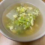 創味シャンタンで作る白菜と卵の中華スープ